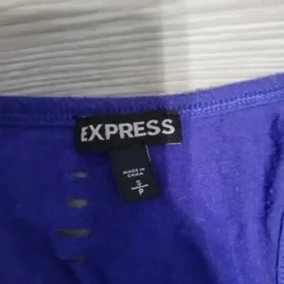 Blue express tank top size small racerback - Picture 2 of 3